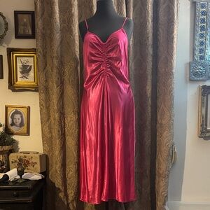 Elegant Pink Satin Nightgown